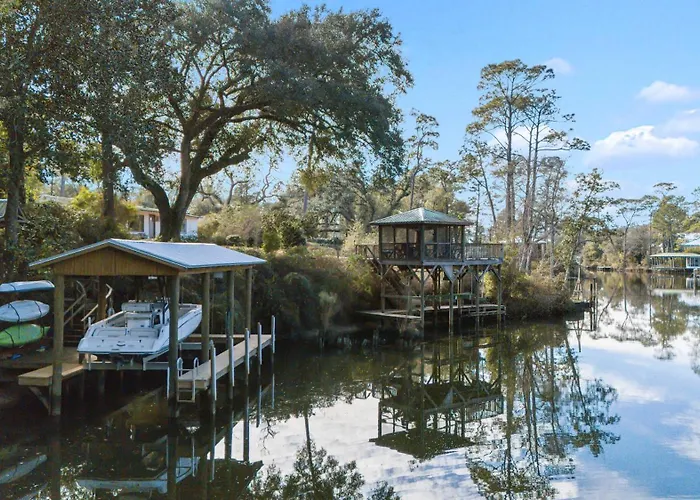 Escape On The River Private Dock Kayaks Gazebo * Gulf Shores